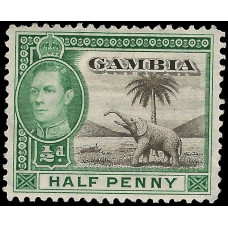 Gambia Sg150 - ½d. - black and green MM 