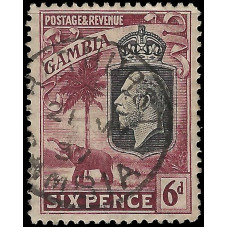 Gambia Sg131 - 6d. - black and red Used
