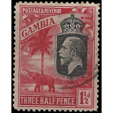 Gambia Sg125 - 1½d. - black and red USED
