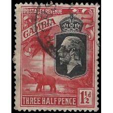 Gambia Sg125 - 1½d. - black and red USED