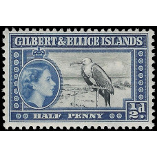 Gilbert & Ellice Islands Sg 64 - ½d. - black and blue 1956 MM