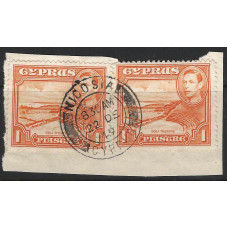 Cyprus  Sg154 - 1pi. - orange 1938 used