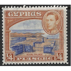 Cyprus  Sg151 - ¼pi. - blue and brown 1938 LMM