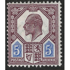 KEDVII - M30(2) - Sg293 - 5d Dull Reddish Purple & Bright Blue LMM