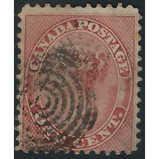Canada Sg29 - 1c. - red 1859 Values in cents. Perf used