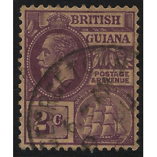 British Guiana Sg274 - 1921 - 27 - 2c. bright violet used