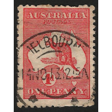 AUSTRALIA Sg  2 - 1d. - red 1913 used