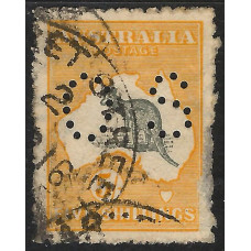 AUSTRALIA SgO37 - 1915 5/- Grey & Yellow OFFICIAL used