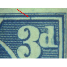 Northern Rhodesia Sg 34var - 3d. - blue Frame Break used
