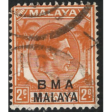 Malaya BMA Sg 2a - 2c. - orange 1945 used Malaya BMA Sg 2a - 2c. - orange 1945 used
