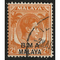 Malaya BMA Sg 2a - 2c. - orange 1945 used Malaya BMA Sg 2a - 2c. - orange 1945 used