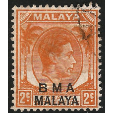 Malaya BMA Sg 2a - 2c. - orange 1945 used Malaya BMA Sg 2a - 2c. - orange 1945 used