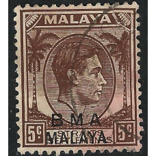 Malaya BMA Sg 5 - 5c. - brown 1945 used Malaya BMA Sg 5 - 5c. - brown 1945 used
