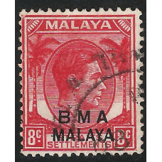 Malaya BMA Sg 7 - 8c. - red 1945 used Malaya BMA Sg 7 - 8c. - red 1945 used