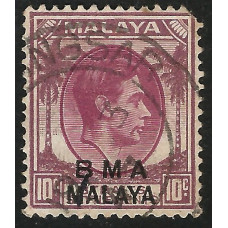 Malaya BMA Sg 8a - 10c. - purple 1945 used Malaya BMA Sg 8a - 10c. - purple 1945 used