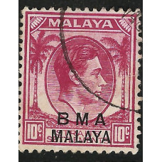 Malaya BMA Sg 8a - 10c. - purple 1945 used Malaya BMA Sg 8a - 10c. - purple 1945 used