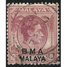 Malaya BMA Sg 8a - 10c. - purple 1945 used Malaya BMA Sg 8a - 10c. - purple 1945 used