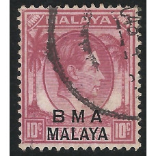 Malaya BMA Sg 8a - 10c. - purple 1945 used Malaya BMA Sg 8a - 10c. - purple 1945 used