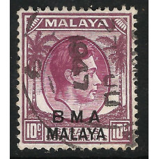Malaya BMA Sg 8a - 10c. - purple 1945 used Malaya BMA Sg 8a - 10c. - purple 1945 used