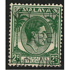 Straits Settlements Sg279 - 2c. - green 1937 used Straits Settlements Sg279 - 2c. - green 1937 used