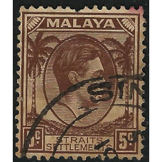 Straits Settlements Sg281 - 5c. - brown 1937 used Straits Settlements Sg281 - 5c. - brown 1937 used