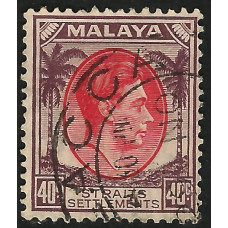 Straits Settlements Sg288 - 40c. - red and purple 1937 used