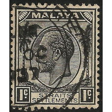 Straits Settlements Sg260 - 1c. - black 1936 used Straits Settlements Sg260 - 1c. - black 1936 used