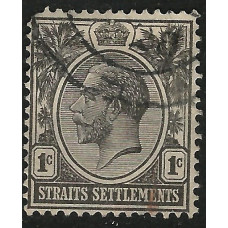 Straits Settlements Sg260 - 1c. - black 1936 used Straits Settlements Sg260 - 1c. - black 1936 used