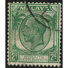 Straits Settlements Sg261 - 2c. - green 1936 used Straits Settlements Sg261 - 2c. - green 1936 used