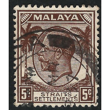 Straits Settlements Sg263 - 5c. - brown 1936 used Straits Settlements Sg263 - 5c. - brown 1936 used