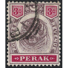 Perak Sg68 -  1895 3c. - purple and red used
