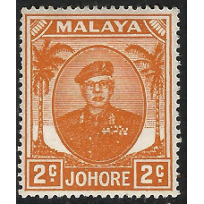 Johore Sg134 -  1949  -  2c. orange MM