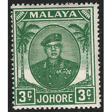 Johore Sg135 -  1949  -  3c. green MM