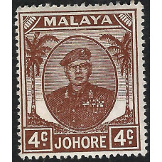 Johore Sg136 -  1949  -  4c. brown MM