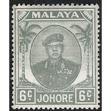 Johore Sg137 -  1949  -  6c. grey MM