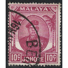 Johore Sg139 -  1949  -  10c. - mauve used