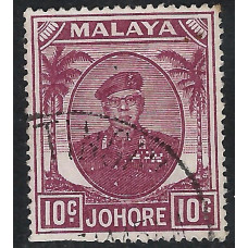 Johore Sg139 -  1949  -  10c. - mauve used
