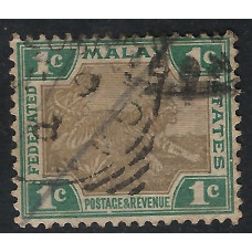 Federated Malay States Sg 15a -  1900  -  1c. - black and green used
