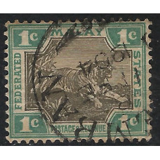 Federated Malay States Sg 15a -  1900  -  1c. - black and green used
