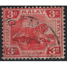 Federated Malay States Sg 34 -  1900  -  3c. - red used
