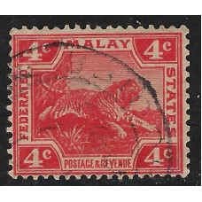 Federated Malay States Sg 38 -  1900  -  4c. - red used