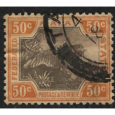 Federated Malay States Sg 74 -  1900  -  50c. - black and orange used