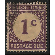 Straits Settlements Sg D1 - 1c. - violet 1924 Postage Due used Straits Settlements Sg D1 - 1c. - violet 1924 Postage Due used