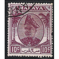 Selangor Sg 98 - 1949 - 10c. - purple used Selangor Sg 98 - 1949 - 10c. - purple used