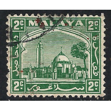 Selangor Sg 69- 1935 - 2c. - green Mosque at Palace used Selangor Sg 69- 1935 - 2c. - green Mosque at Palace used