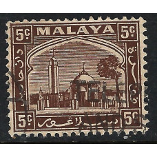 Selangor Sg 73 - 1935 - 5c. - brown Mosque at Palace used Selangor Sg 73 - 1935 - 5c. - brown Mosque at Palace used