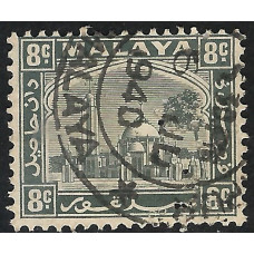 Selangor Sg 75 - 1935 - 8c. - grey Mosque at Palace used Selangor Sg 75 - 1935 - 8c. - grey Mosque at Palace used