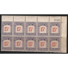 Seychelles Sg D5 - 15c. - red and violet 1951 Value in red. POSTAGE DUE MNH Seychelles Sg D5 - 15c. - red and violet 1951 Value in red. POSTAGE DUE MNH