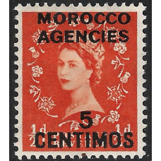 Morocco Agencies Sg189 - 5c. on ½d. - orange - brown optd Morocco Agencies MM