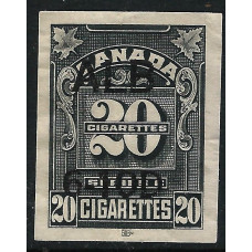 Canada Revenue 20 Cigarettes Tax Imperf 